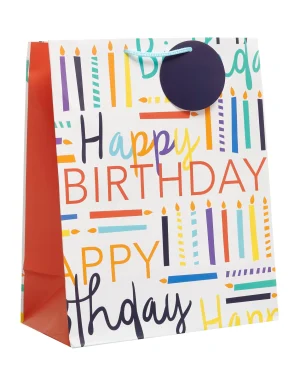 GIFT BAG LARGE-ESSENTIALS CAKES & CANDLES (2133)