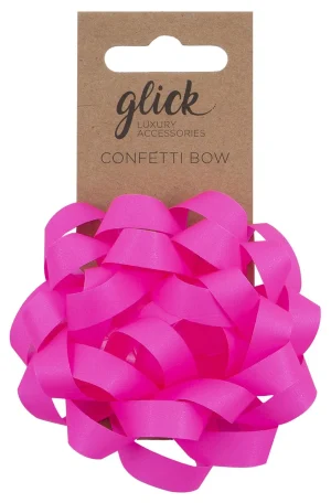 BOW CONFETTI NEON PINK