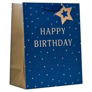 HAPPY BIRTHDAY BLUE LARGE BAG