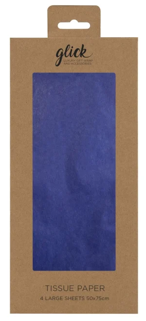 TISSUE PLAIN REFLEX BLUE 4 SHEETS